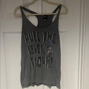 Disney Charcoal Tank Top with Lavender Print